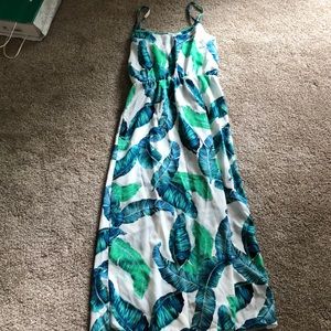 Green Tropical Leaves dress